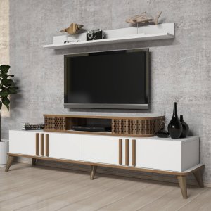 TV skrinka / Obývacia stena Eylül - White