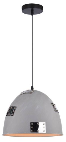 Závesná stropná lampa 1X60W E27 sivá + chróm PATCH