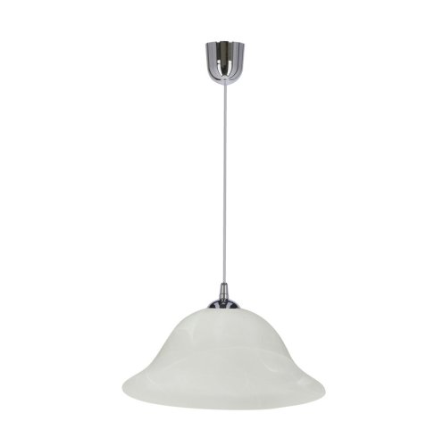 Závesná lampa Vera Chrome 1X60W E27 Alabastrové tienidlo