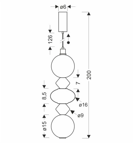 FLORES lampa wisząca mosiężny+brązowy+pomarańczowy 15W LED 3000K klosz biały
