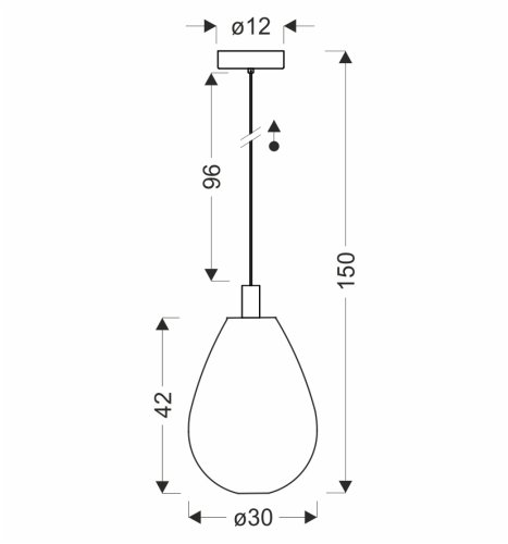 Lampa wisząca Denso 30 szklana kula miedziana do jadalni nad stół