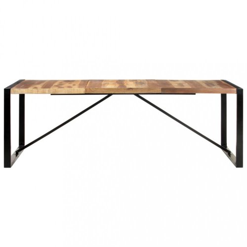 Jídelní stůl masivní dřevo / kov Dekorhome - ROZMĚR: 160x80x75 cm