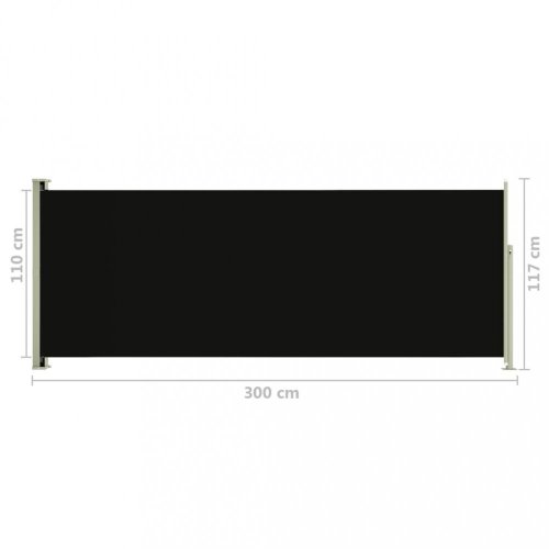 Zatahovací boční markýza 117x300 cm Dekorhome - BAREVNÁ VARIANTA: Černá