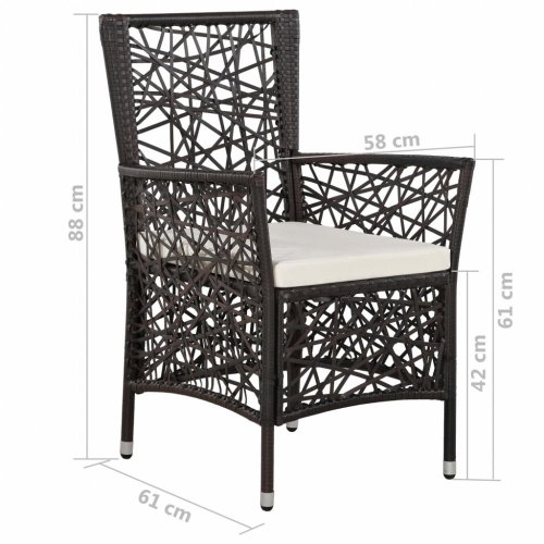Zahradní židle 2 ks polyratan Dekorhome - BAREVNÁ VARIANTA: Černá