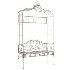 Zahradní lavice 122 cm železná starožitná Dekorhome