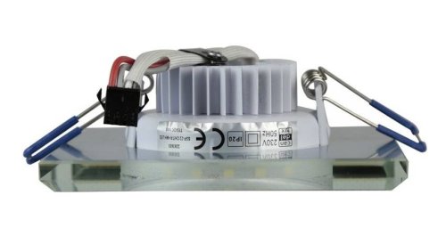 Stropní svítidlo chrom/bílé čtvercové LED SSP-22