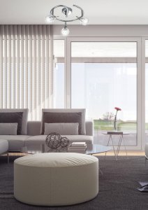 Spirálová stropní lampa 3X40W G9 chrom BOMBOLA