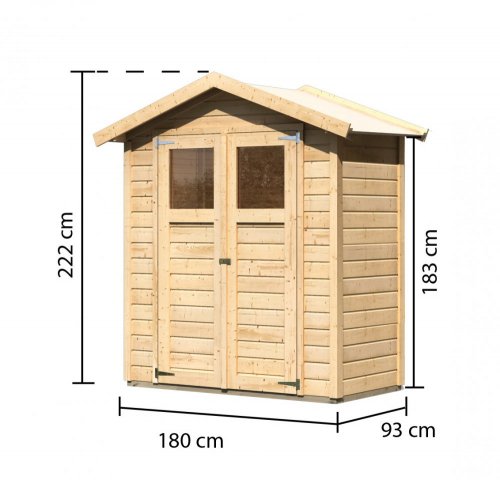Dřevěný zahradní domek 180x93 cm Dekorhome