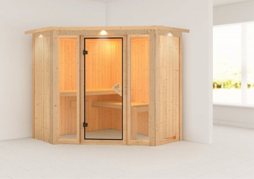 Interiérová finská sauna 210 x 210 cm Dekorhome