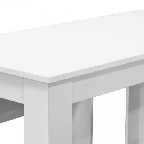 Jídelní stůl s lavicemi Dekorhome - BAREVNÁ VARIANTA: Bílá