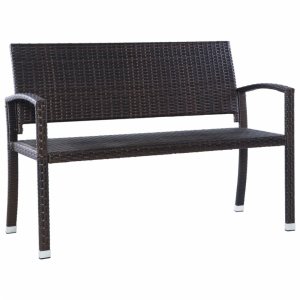 Záhradná lavica 122 cm polyratan Dekorhome