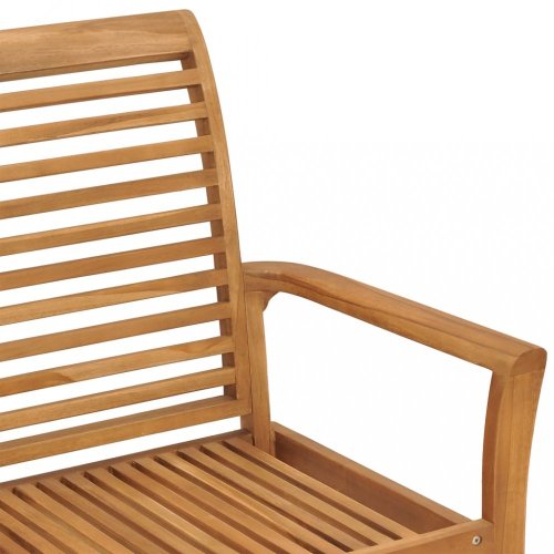 Zahradní lavice s jasně zelenou poduškou 112 cm masivní teak