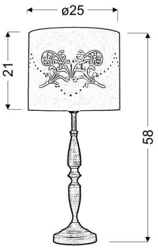 Biela stolová lampa so vzorom Farisa