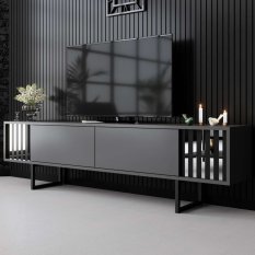 TV stolek Chrome Line - Anthracite, Black