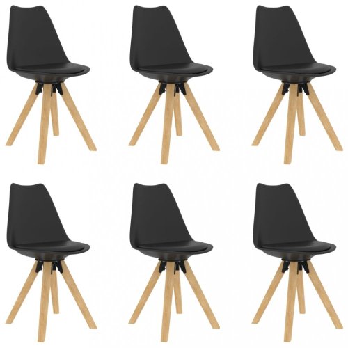 Jídelní set 6+1 buk / umělá kůže / plast Dekorhome
