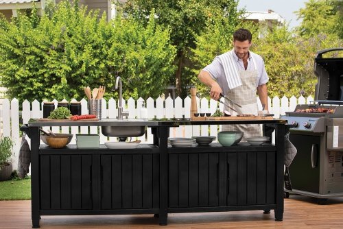 Záhradný stôl / skriňa s drezom UNITY CHEF 415L
