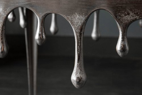 Odkládací stolek MEDUSA S Dekorhome - BAREVNÁ VARIANTA: Stříbrná