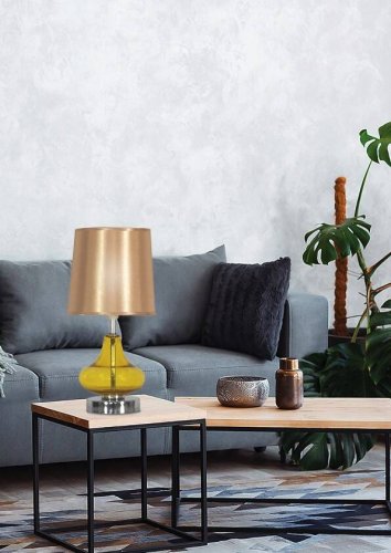 Aladinova jantárová stolová lampa s priemerom 35 cm