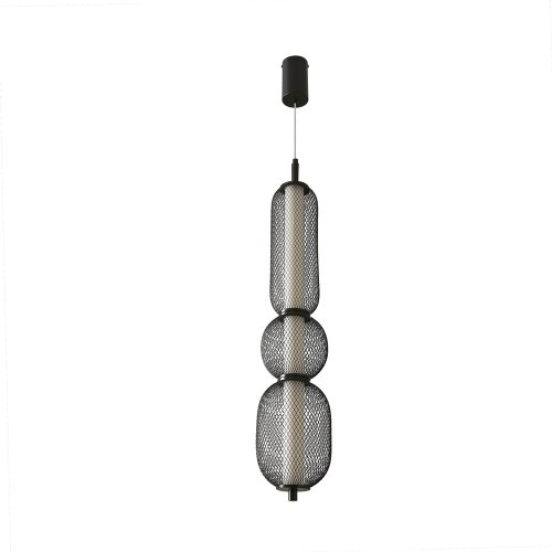 Závesná lampa PUMA s drôteným tienidlom 14 x 71 cm – dizajnové LED osvetlenie obývačky 3000K