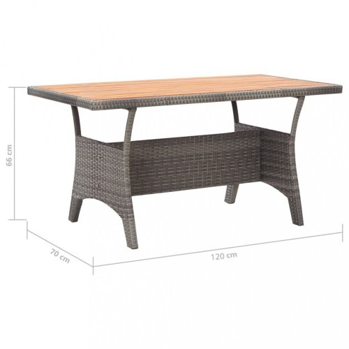 Záhradný stôl sivá / akácia Dekorhome - ŠÍRKA: 120 cm
