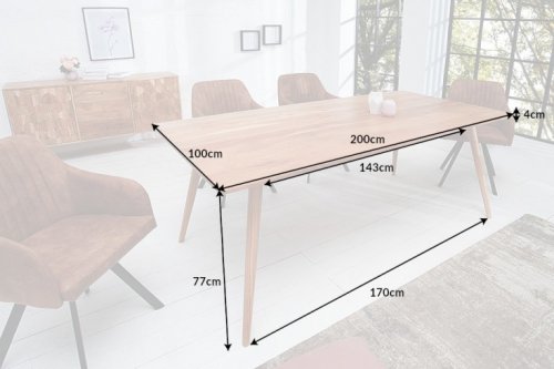 Jídelní stůl KLEOPATRA Dekorhome - ROZMĚR: 200x100x75 cm