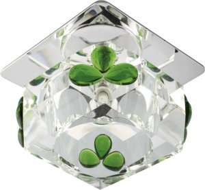 Stropní svítidlo G4, pevný krystal, dekorativní kostka, zelená, 20W