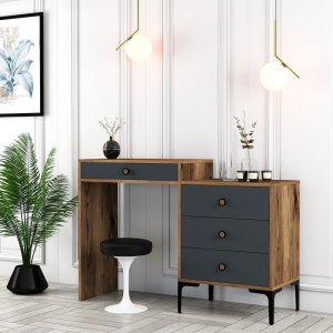 Toaletný stolík Lizbon 550 - Walnut, Anthracite