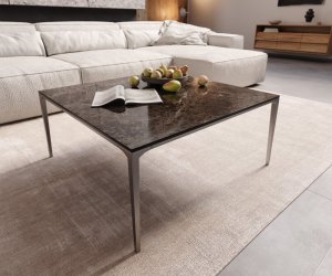 Konferenčný stolík Levente 85x85 cm keramický Laminam®Emperador Extra