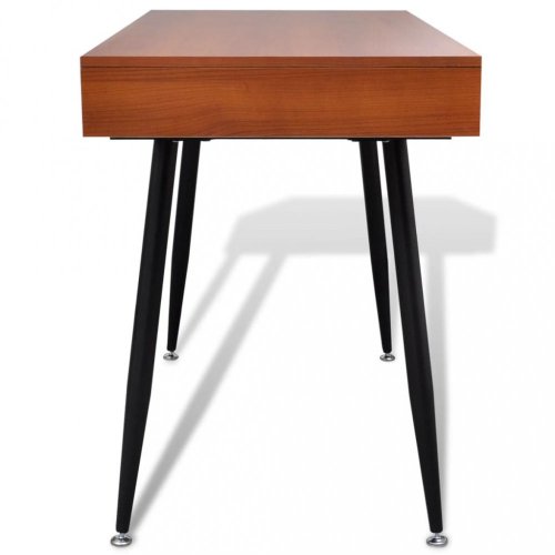 Písací stôl 110x55 cm hnedá / čierna Dekorhome