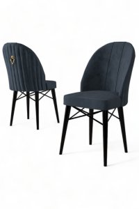 Súprava stoličiek (6 kusov) Ritim - Anthracite, Black