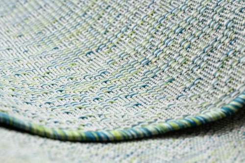 Kusový koberec Sion Sisal Aztec 22184 green/blue/ecru – na ven i na doma 80x150 cm
