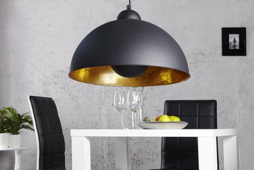 Závěsná lampa BRUSEL Dekorhome - BAREVNÁ VARIANTA: Stříbrná / černá