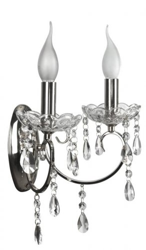 Nástěnná lampa AURORA 2xE14 - BAREVNÁ VARIANTA: Stříbrná
