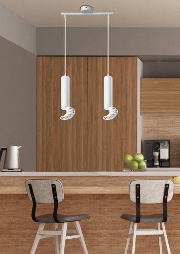 Závesná lampa TUBA 2xGU10 - BAREVNÁ VARIANTA: Čierna