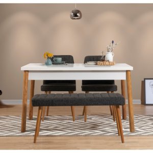 Set stola a stoličiek (4 kusy) Costa Atlantic White-Anthracite