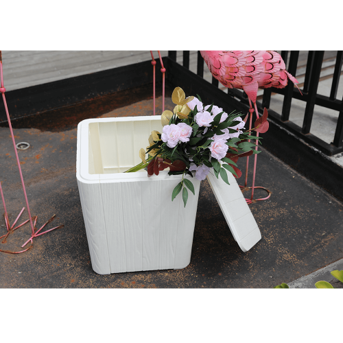 Záhradný stolík / úložný box IBLIS - BAREVNÁ VARIANTA: Biela