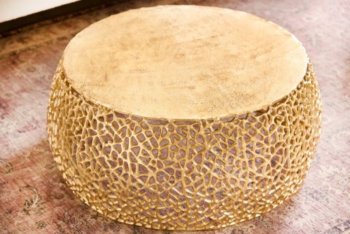 Konferenční stolek ESUS 75 cm Dekorhome - BAREVNÁ VARIANTA: Zlatá