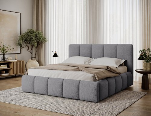 Posteľ Edvige + Drevený rám + Štandardný zdvih + kontajner 180x200