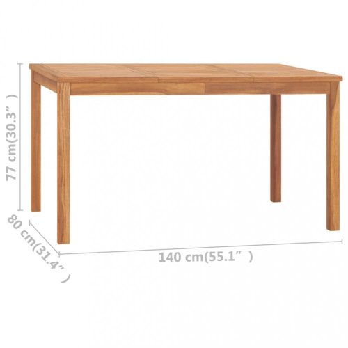 Záhradný jedálenský stôl teak Dekorhome - ROZMER: 160x80x77 cm