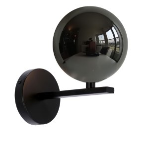 Nástěnná lampa Kama černá+zlatá 1x28 G9 grafitové stínidlo