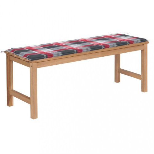 Zahradní lavice  teak / látka Dekorhome
