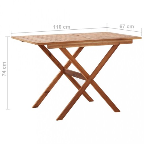 Zahradní stůl 110 x 67 x 74 cm masivní akáciové dřevo