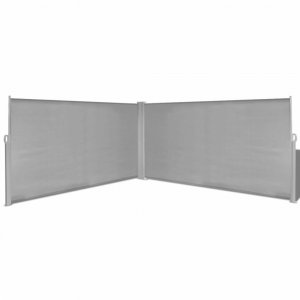 vidaXL Zatahovací postranní markýza / zástěna, 160x600 cm, šedá