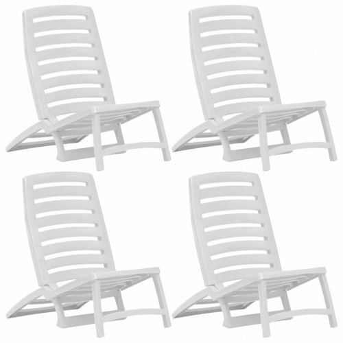 Skladacie plážové stoličky 4 ks plast Dekorhome - BAREVNÁ VARIANTA: Žltá