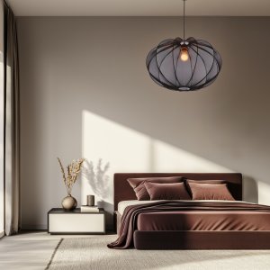 Závesná lampa MELLOW čierna 1x40W E27 tienidlo 60 čierna guľa