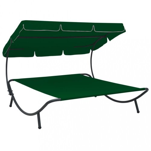 Zahradní postel s baldachýnem Dekorhome - BAREVNÁ VARIANTA: Zelená