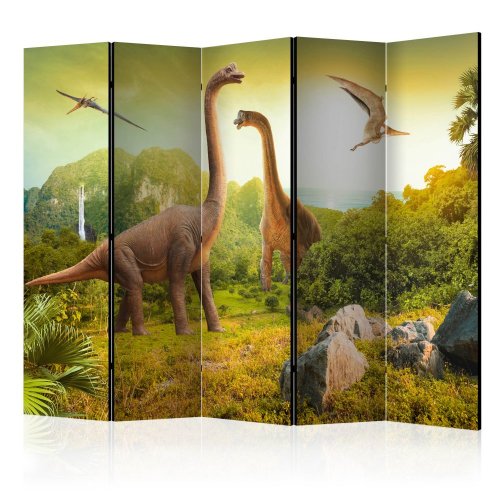 Paraván Dinosaurs Dekorhome - ROZMĚR: 135x172 cm (3-dílný)
