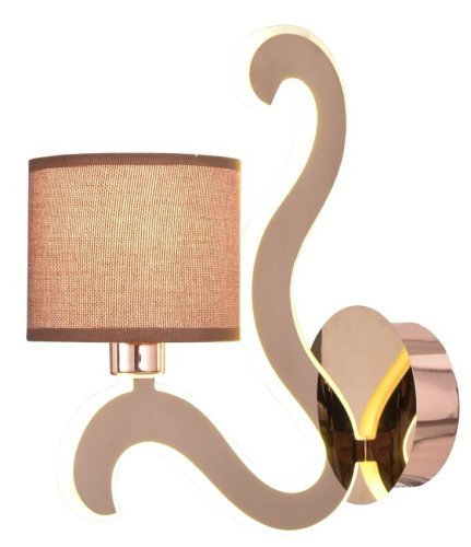 Měděné tkané stínidlo na nástěnnou lampu s LED ramenem Ambrosia
