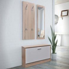 Předsíňová sestava dub / bílá Dekorhome