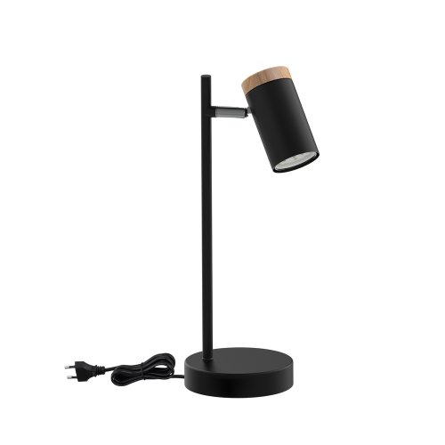 Stolová lampa LAGOS ČIERNA 1X15W GU10 TIENIDLO ČIERNA+DREVENÁ